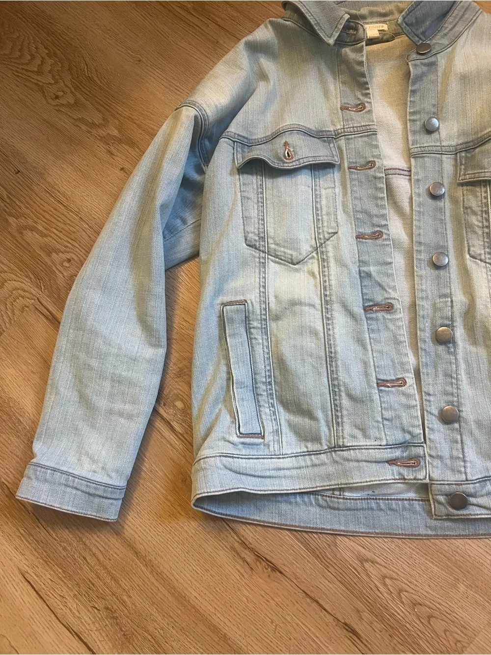 Eileen Fisher Organic Cotton Jean Jacket Size PP